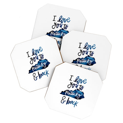 Chelcey Tate I Love You to Kentucky and Back Coaster Set