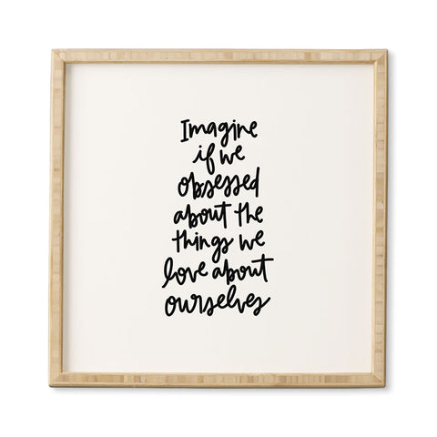 Chelcey Tate Love Yourself BW Framed Wall Art