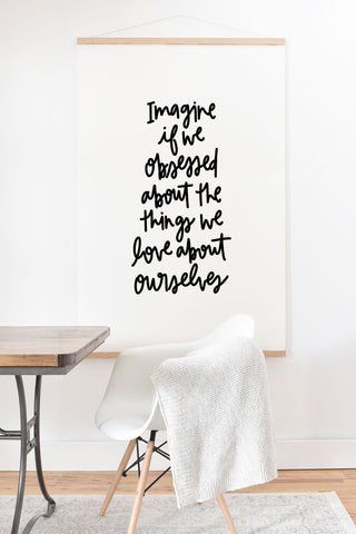 Chelcey Tate Love Yourself BW Art Print And Hanger