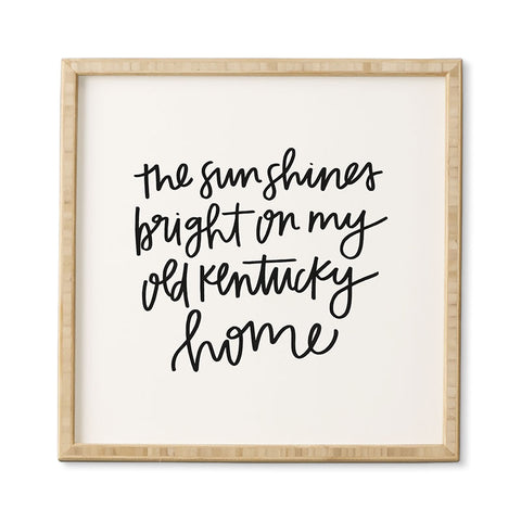Chelcey Tate My Old Kentucky Home Framed Wall Art
