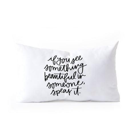 Chelcey Tate Speak It Oblong Throw Pillow