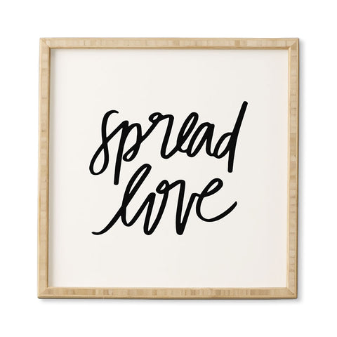 Chelcey Tate Spread Love BW Framed Wall Art