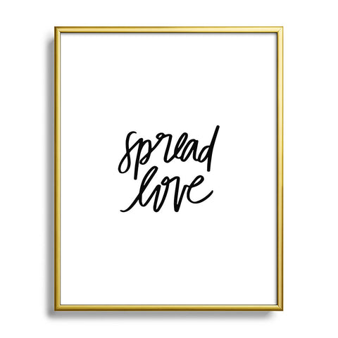Chelcey Tate Spread Love BW Metal Framed Art Print