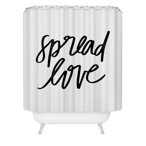 Chelcey Tate Spread Love BW Shower Curtain