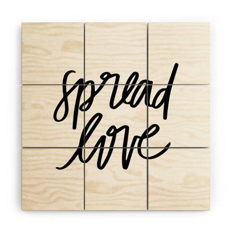 Chelcey Tate Spread Love BW Wood Wall Mural