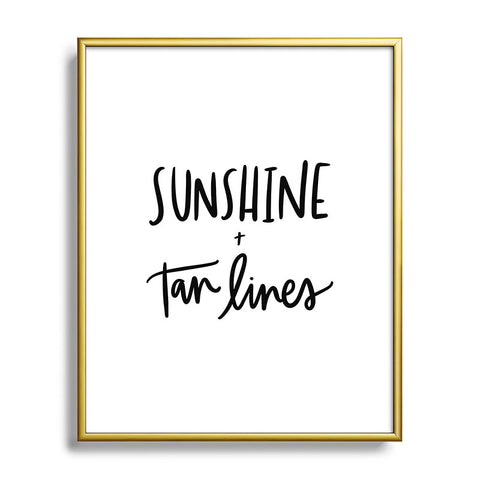 Chelcey Tate Sunshine And Tan Lines Metal Framed Art Print