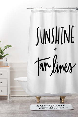 Chelcey Tate Sunshine And Tan Lines Shower Curtain And Mat