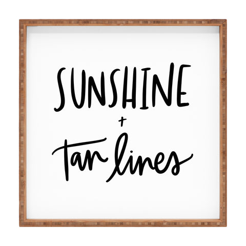 Chelcey Tate Sunshine And Tan Lines Square Tray