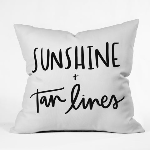 Chelcey Tate Sunshine And Tan Lines Outdoor Throw Pillow