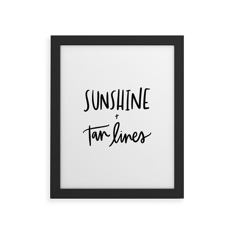 Chelcey Tate Sunshine And Tan Lines Framed Art Print