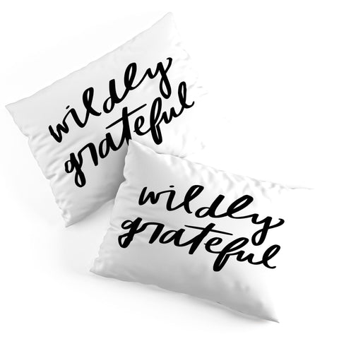 Chelcey Tate Wildly Grateful BW Pillow Shams