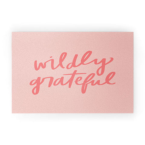 Chelcey Tate Wildly Grateful Pink Welcome Mat