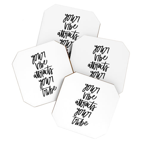 Chelcey Tate Your Vibe Attracts Your Tribe Coaster Set