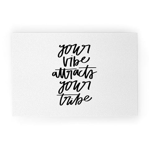 Chelcey Tate Your Vibe Attracts Your Tribe Welcome Mat