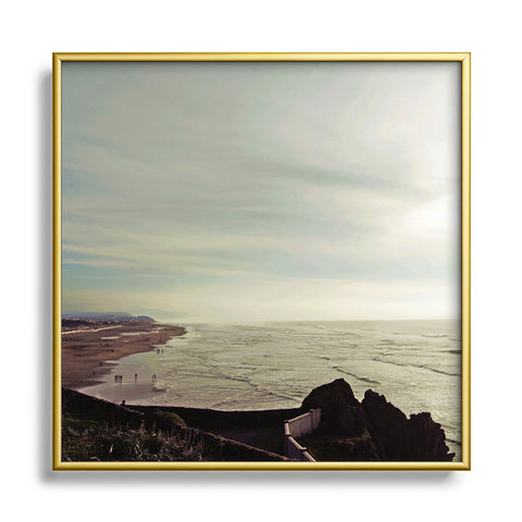 Chelsea Victoria A Day At The Beach Metal Square Framed Art Print