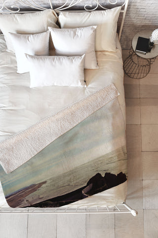 Chelsea Victoria A Day At The Beach Fleece Throw Blanket