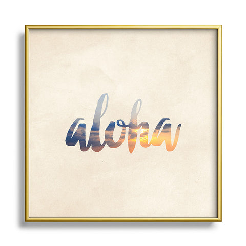 Chelsea Victoria Aloha Hawaii Metal Square Framed Art Print