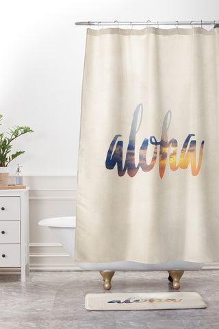 Chelsea Victoria Aloha Hawaii Shower Curtain And Mat