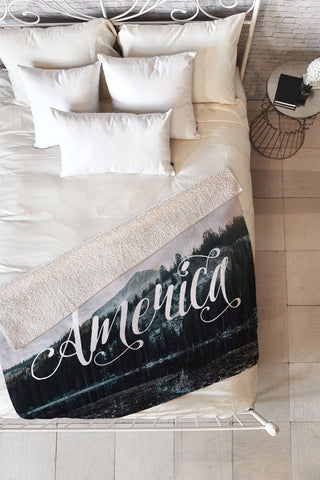 Chelsea Victoria American Beauty Fleece Throw Blanket