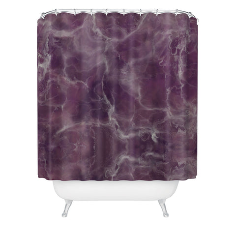 Chelsea Victoria Amethyst Marble Shower Curtain
