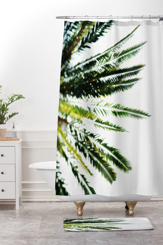 Chelsea Victoria Beverly Hills Palm Tree Shower Curtain And Mat