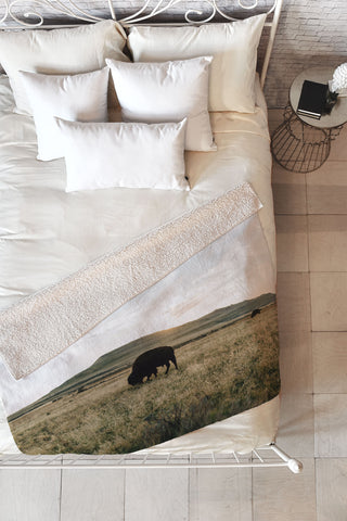 Chelsea Victoria Buffalo Sunset Fleece Throw Blanket
