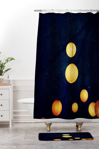Chelsea Victoria Dancing In The Starlight Shower Curtain And Mat