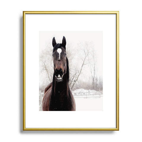 Chelsea Victoria Dark Horse Metal Framed Art Print