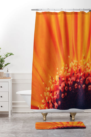 Chelsea Victoria Flower Burst Shower Curtain And Mat