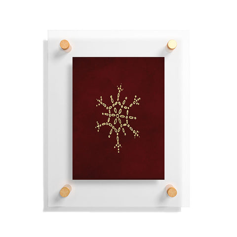 Chelsea Victoria Gold Snowflake No 2 Floating Acrylic Print