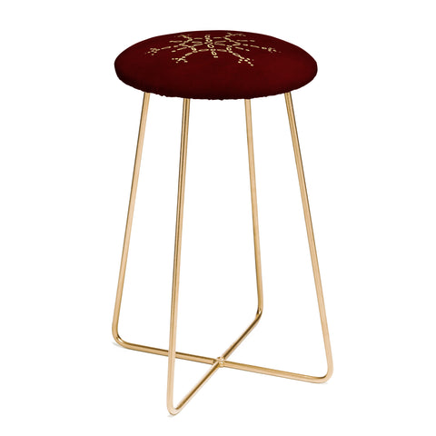 Chelsea Victoria Gold Snowflake No 2 Counter Stool