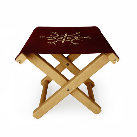 Chelsea Victoria Gold Snowflake No 2 Folding Stool