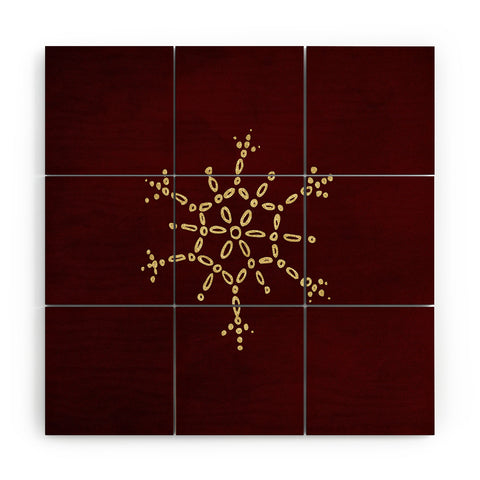 Chelsea Victoria Gold Snowflake No 2 Wood Wall Mural