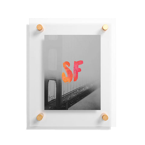 Chelsea Victoria Golden Gate Noir Floating Acrylic Print