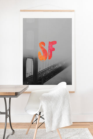 Chelsea Victoria Golden Gate Noir Art Print And Hanger