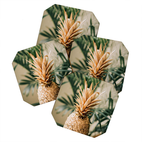 Chelsea Victoria Golden Pineapple in Paradise Coaster Set