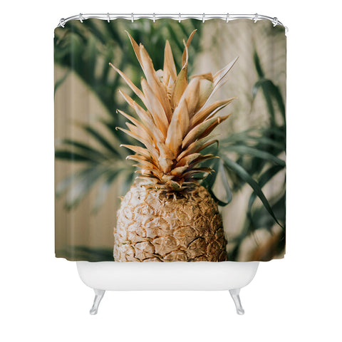 Chelsea Victoria Golden Pineapple in Paradise Shower Curtain
