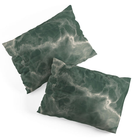 Chelsea Victoria Green Marble Pillow Shams