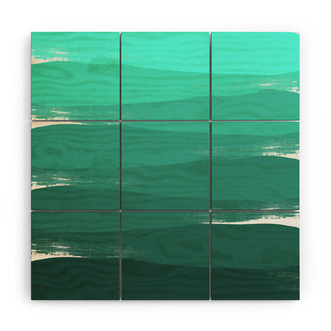 Chelsea Victoria Green Ombre Wood Wall Mural