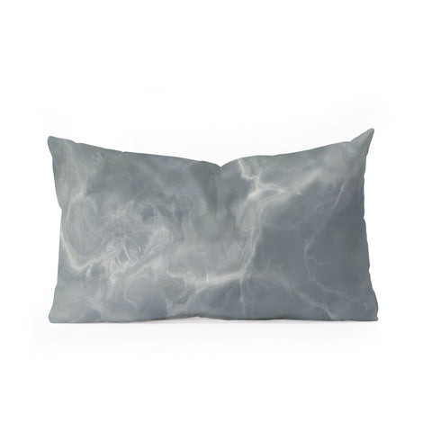 Chelsea Victoria Grey Marble 2 Oblong Throw Pillow