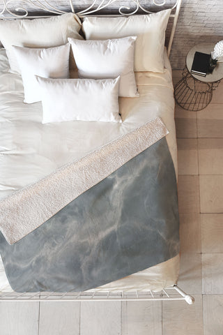 Chelsea Victoria Grey Marble 2 Fleece Throw Blanket