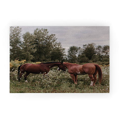 Chelsea Victoria Horses in The Field Welcome Mat