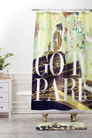 Chelsea Victoria lets go to paris Shower Curtain And Mat