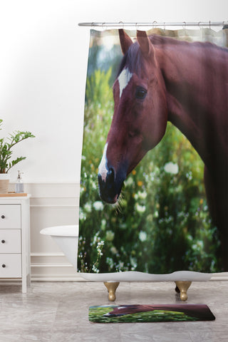 Chelsea Victoria Moon and Gemini Shower Curtain And Mat