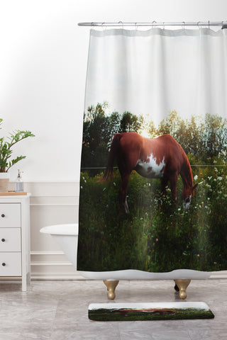 Chelsea Victoria Moon in The Meadow Shower Curtain And Mat