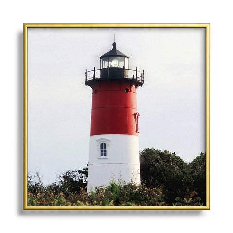 Chelsea Victoria Nauset Beach Lighthouse No 3 Metal Square Framed Art Print