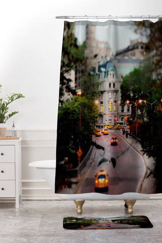 Chelsea Victoria New York At Night Shower Curtain And Mat
