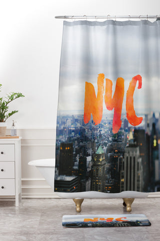 Chelsea Victoria Nyc Skyline Shower Curtain And Mat