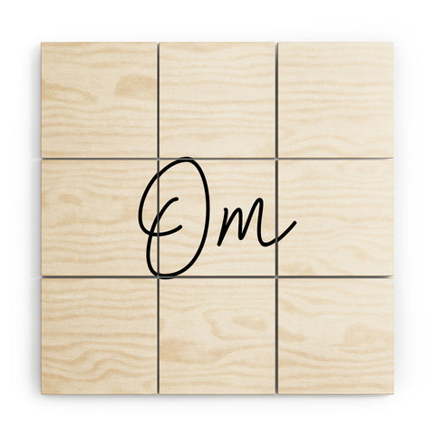 Chelsea Victoria Om Namaste Wood Wall Mural