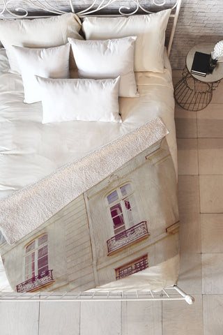 Chelsea Victoria Paris Windows Fleece Throw Blanket